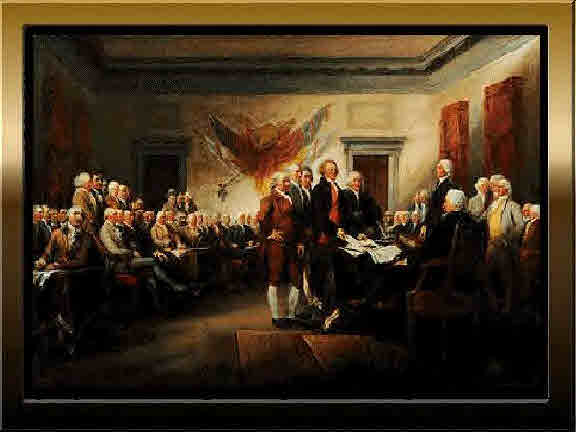 Historical painting of the signing of the United States Constitution