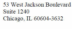 53 West Jackson Boulevard Suite 1205 Chicago, IL 60604